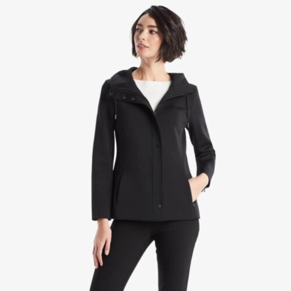 MM LaFleur Chen Parka Womens Jacket Black Scuba Size XL EUC